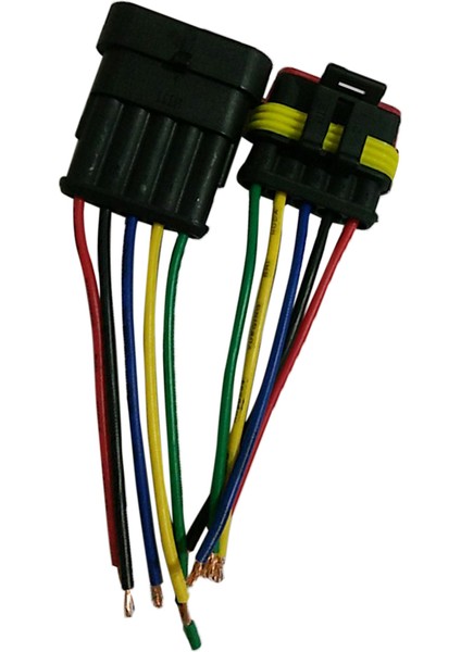 10 Kit 5 Pin Tel Konektör Fiş Kablo Demeti Klipsleri (Yurt Dışından)