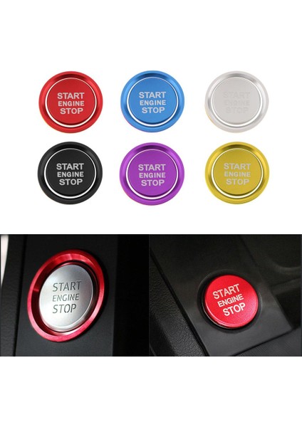 2x Motor Başlat Durdur Düğmesi Push Anahtar Kapağı Trim Audi A6 A7 C7 Kırmızı (Yurt Dışından) fiyatları