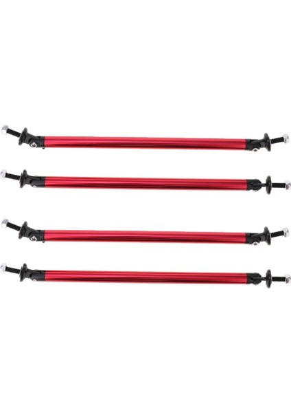 4 Adet Ayarlanabilir Ön Tampon Dudak Ayırıcı Dikme Kravat Çubuğu 200MM Kırmızı (Yurt Dışından)