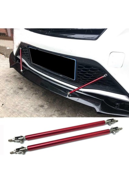 4 Adet Ayarlanabilir Ön Tampon Dudak Ayırıcı Dikme Kravat Çubuğu 200MM Kırmızı (Yurt Dışından) modelleri