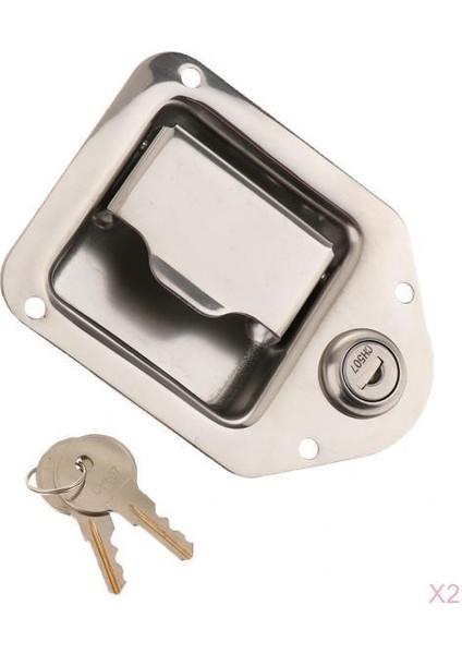 2 Set Rv Fragman Kapı Paneli Kilit Kamyon Bağlantıcıları Mühendislik Araç Kutusu Kilidi (Yurt Dışından)
