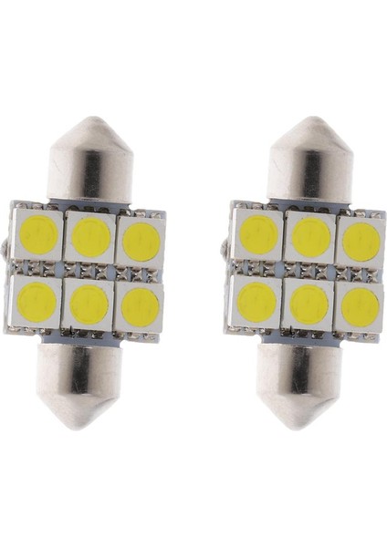Araba Dc 12V S31 5050 31MM Festoon 6led Iç Işık Lambası 6000 ~ 7000K (Yurt Dışından) fiyatları