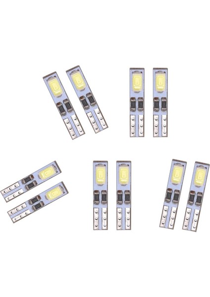 10X T5 Gösterge Kümesi Paneli Gösterge LED Ampuller T5 6500K 12V (Yurt Dışından)