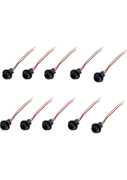 10 Adet T10 5050 W5W Ampul Soket Tutucu Bağlayıcı Önceden Kablolu Bağlayıcı (Yurt Dışından)