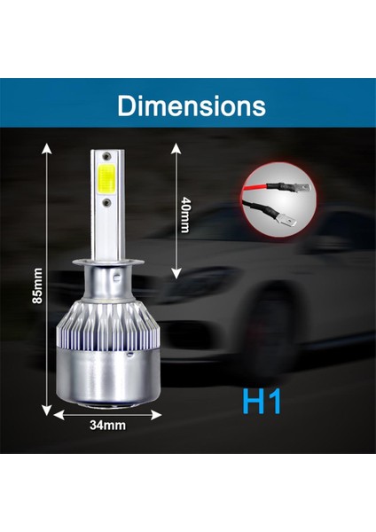Çift H1 Alüminyum Araba Suv Kiti 36W 3800LM 6000K 9V-30V (Yurt Dışından) modelleri