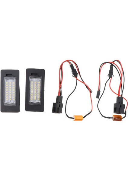 Audi A1 A3 A4 A5 A6 A7 Q3 Q5 Için 2 Paket LED Plaka Lambaları (Yurt Dışından)