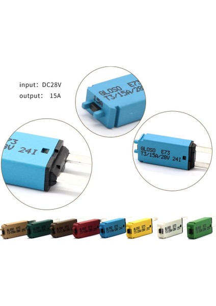 2.8mm 15A Mini Devre Kesici Bıçağı Sigortalar 12V-24VDC Otomatik (Yurt Dışından)
