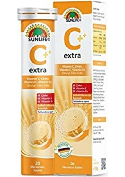 Vitamin C Extra Efervesan Tablet 20 Adet