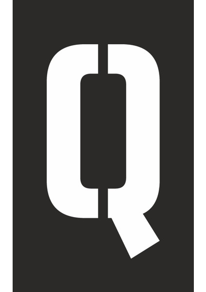Q Harfi Boyama Şablonu