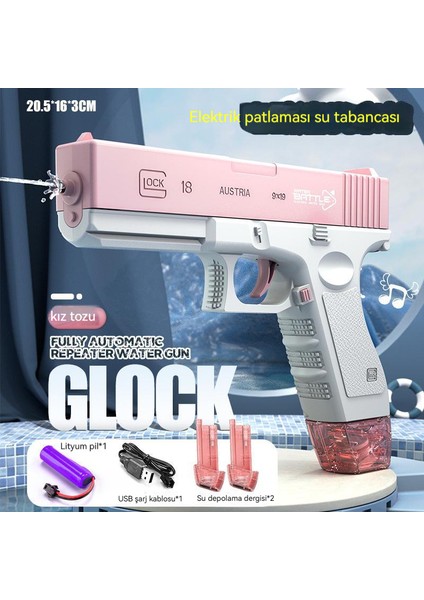 Oloey Glock Elektrikli Patlamalı Su Tabancası Büyük Su Tabancası (Yurt Dışından)