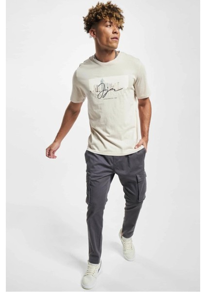 Erkek Jorjoshua Baskı Detaylı Bisiklet Yaka T-Shirt 12228257 Taş fiyatları