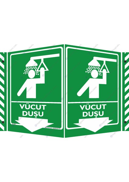 Vücut Duşu Aşağı Ok/25x35cm/kompozit