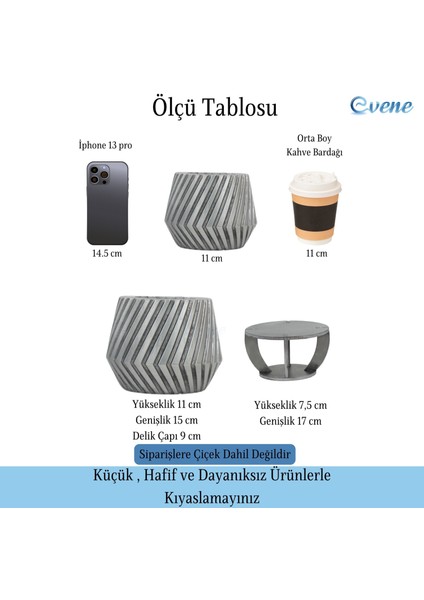 Ahşap Ayaklı Beton Saksı Büyük Boy 1 Adet Dişli Model fiyatları