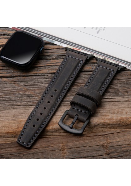 42MM 44MM 45MM 49MM 3 / 4 / 5 / 6 / se / 7 / 8 / 9 Ultra / Ultra 2 Deri Kordon Gri Hakiki Deri Kayış modelleri