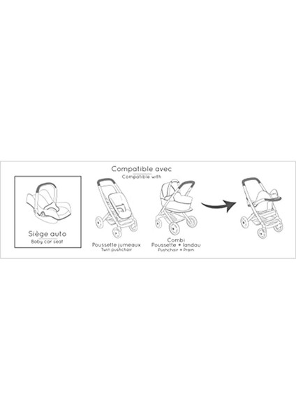 Smoby, 240238, Maxi Cosi Oyuncak Bebek Koltuğu, 42 Cm'e Kadar Olan Oyuncak Bebekler Için, Maxi Cosi