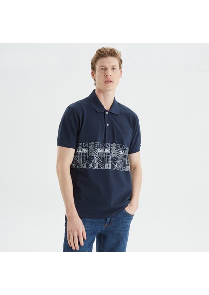Nautıca Erkek Lacivert Classic Fıt Kısa Kollu Polo K35513T.4NV