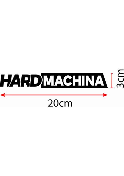 New Jargon 20 x 3 cm Hard Machine Oto Cam Sticker Araba Sticker