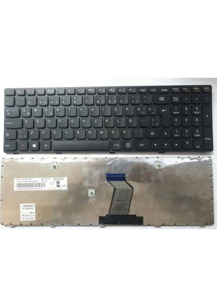 Lenovo ile Uyumlu Z580 Uyumlu Notebook Klavyesi - Siyah - Tr