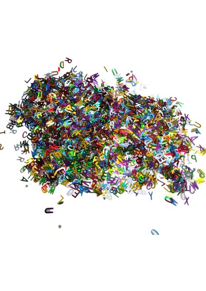 Karışık Glitter Harf Epoksi Reçine Harfleri 5 Gram Metalik Karışık Renkler