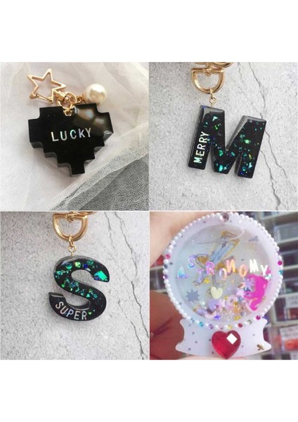 Karışık Glitter Harf Epoksi Reçine Harfleri 5 Gram Metalik Karışık Renkler