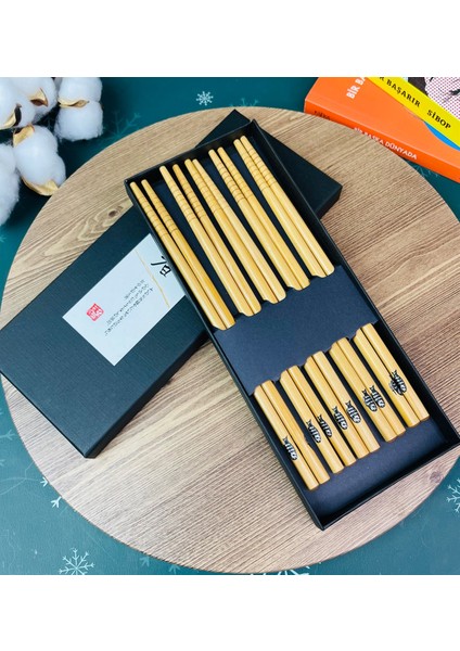Balık Desenli Chopstick 5'li Set