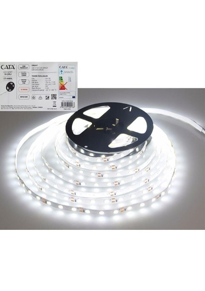 10 Çipli Şerit LED Beyaz Işık Iç Mekan 5 mt
