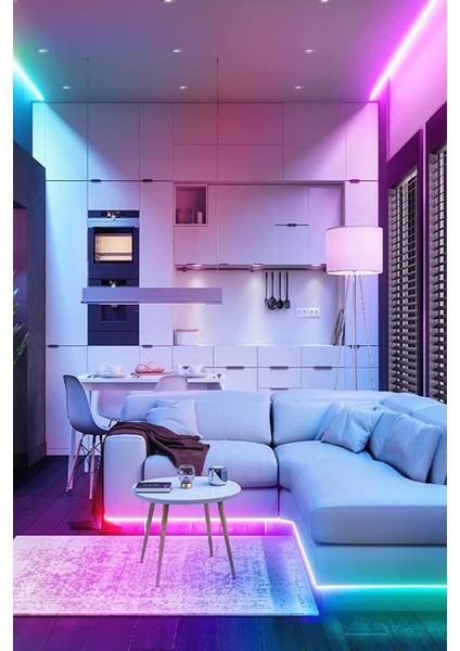Animasyonlu Tak Çalıştır Kumandalı Rgb Şerit Işık Aydınlatma 5 Metre-Yapışkan Set Ultra Pix fiyatları