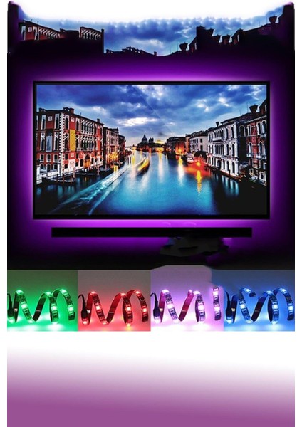 Animasyonlu Tak Çalıştır Kumandalı Rgb Şerit Işık Aydınlatma 5 Metre-Yapışkan Set Ultra Pix modelleri