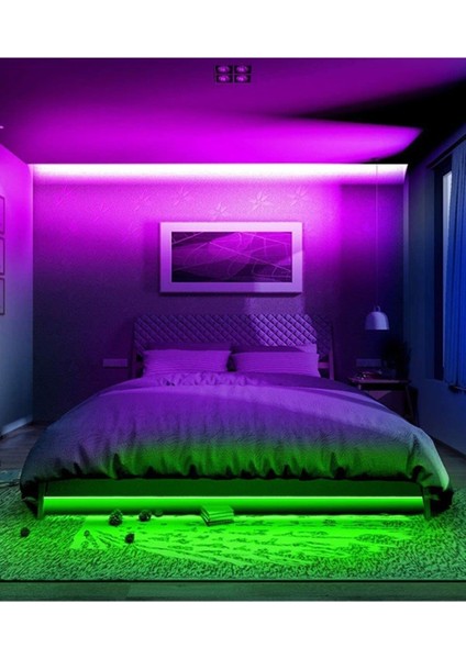 Animasyonlu Tak Çalıştır Kumandalı Rgb Şerit Işık Aydınlatma 5 Metre-Yapışkan Set Ultra Pix indirimleri