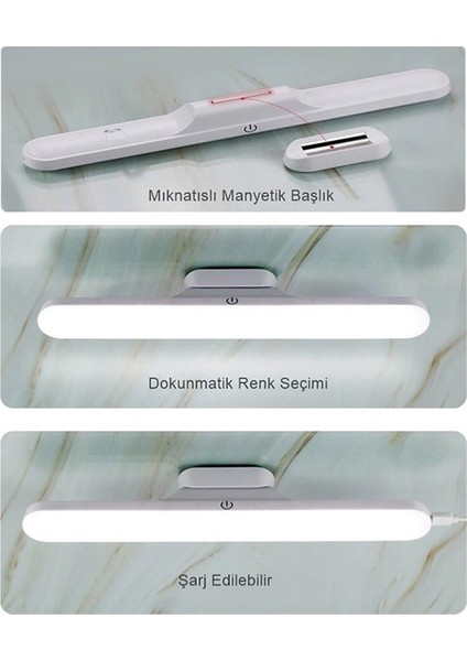 Şarjlı Martı Ledli Aplik 3 Renk Ct 3200K 4000K 6400K CT-5249