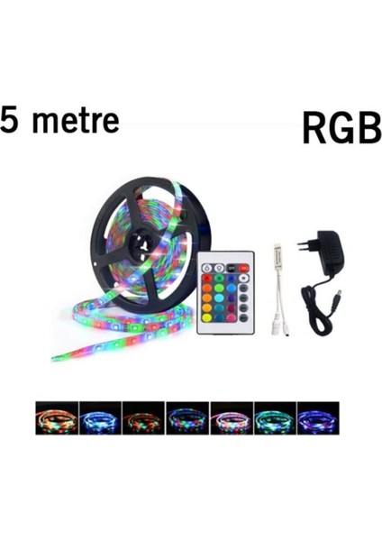 Rgb Şerit LED Seti 5m 3 Renk + Trafo + Kumanda CT-4557