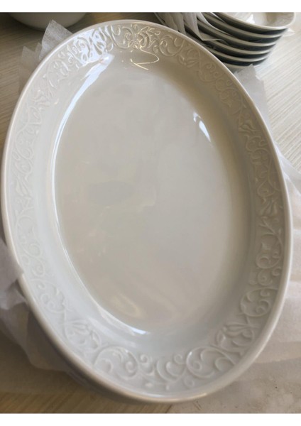 Güral Bahar Dalı 30CM Kayık Tabak 3'lü