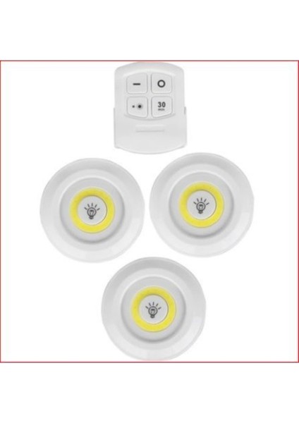 Uzaktan Kumandalı Yapışkanlı 3'lü LED Spot Lamba fiyatları