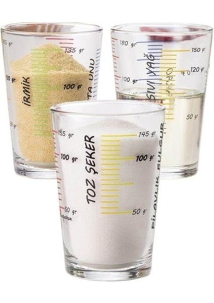 Arda Türkmen Ölçü Bardağı Seti 3 Lü 97420