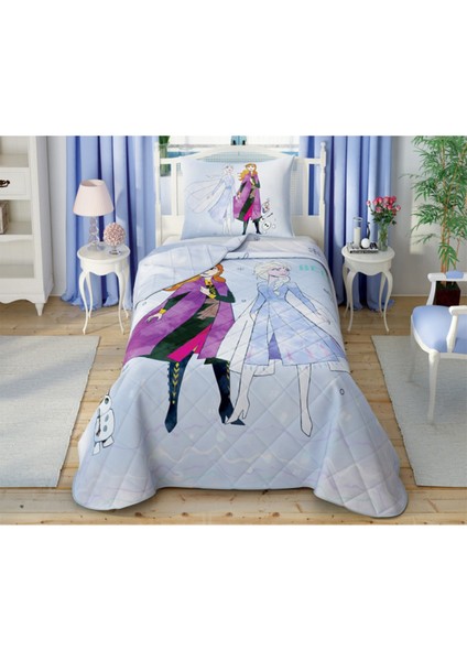 Disney Frozen 2 Together Tek Kişilik Lisanslı Yatak Örtüsü