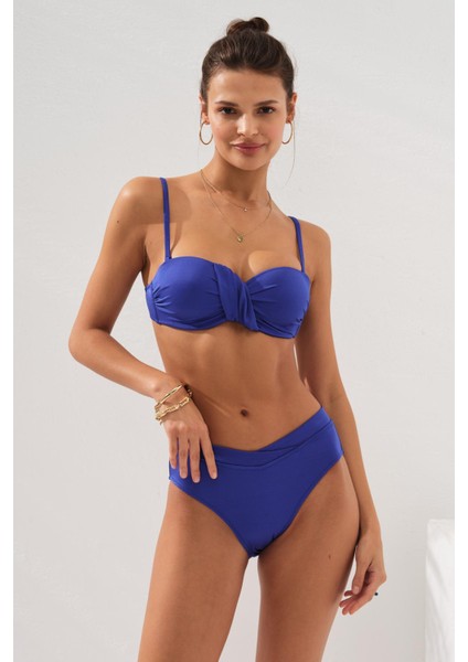Clarke Kaplı Straplez Bikini Sax 231231