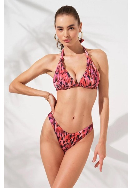 Dudi Kaplı Üçgen Bikini Blush 231224-D