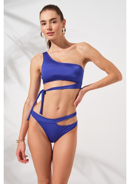 Iconic Tek Omuz Bağlamalı Bikini Sax 231227
