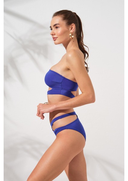 Iconic Tek Omuz Bağlamalı Bikini Sax 231227
