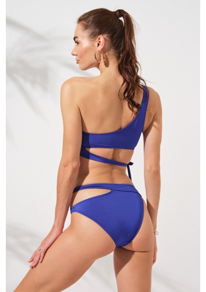 Iconic Tek Omuz Bağlamalı Bikini Sax 231227