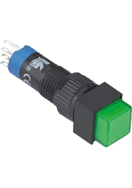 8mm Yaylı Buton Kare 10-24V Yada 220V 5p