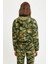 Kamuflaj Desenli Kapüşonlu Beli Bağcıklı Crop Sweatshirt S3806AZ20AU 4