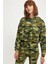Kamuflaj Desenli Kapüşonlu Beli Bağcıklı Crop Sweatshirt S3806AZ20AU 5
