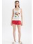 Fall in Love Regular Fit Disney Mickey & Minnie Atlet Şort Pijama Takım X4900AZ22SM 2