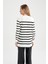 Relax Fit Çizgili Bisiklet Yaka Triko Tunik Kazak S7517AZ22WN 6