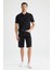 Slim Fit Kemerli Bermuda Şort N4990AZ22SM 5