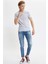 Slim Fit Bisiklet Yaka Basic Kısa Kollu Tişört M4790AZ20SP 2