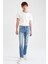 Carlo Skinny Fit Normal Bel Dar Paça Yırtık Detaylı Jean Pantolon U9052AZ21AU 2