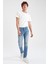 Carlo Skinny Fit Normal Bel Dar Paça Yırtık Detaylı Jean Pantolon U9052AZ21AU 3