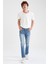 Carlo Skinny Fit Normal Bel Dar Paça Yırtık Detaylı Jean Pantolon U9052AZ21AU 5